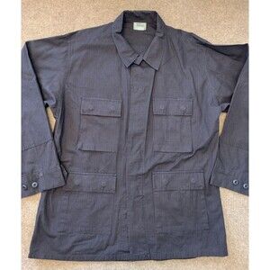 Tru-Spec Tactical Response Shirt Mens L Long Sleeve Combat Black Ripstop